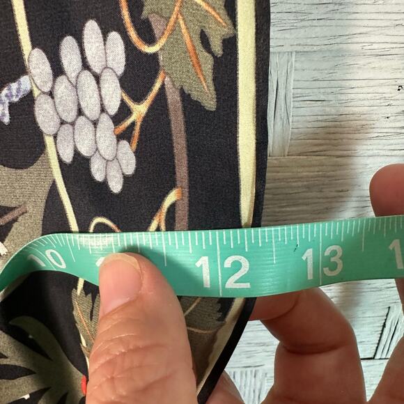 Rosenborg colorful, long silk scarf, dark academia, bohemian preppy feminine - Picture 8 of 10